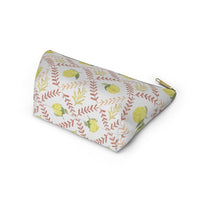 Lemon Tile Accessory Pouch w T-bottom in Pink